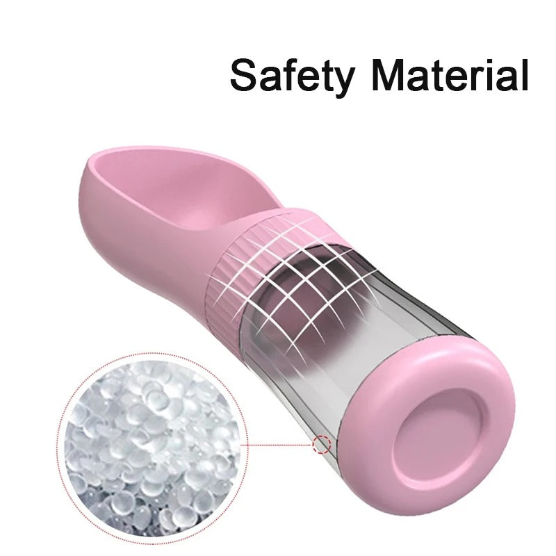 Portable Pet Water Bottle With Food Container