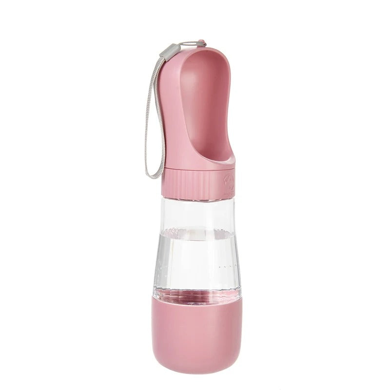Portable Pet Water Bottle With Food Container
