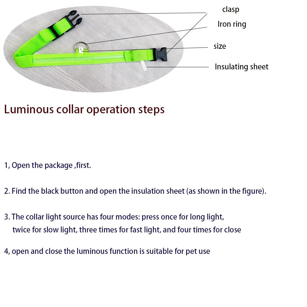 Nylon LED Night Safety Collar